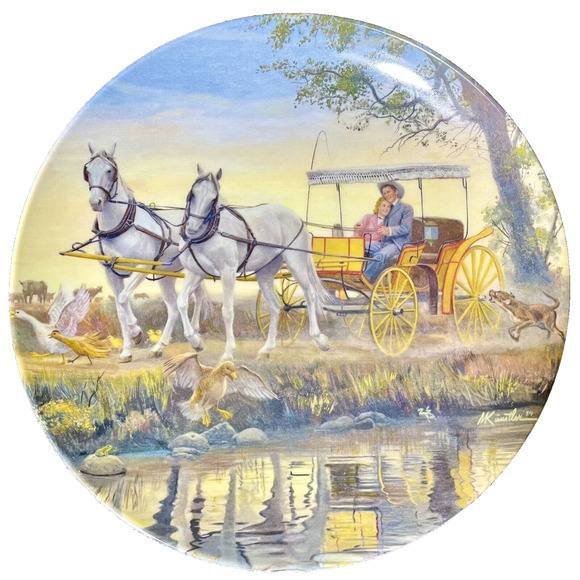 Oklahoma the Musical Knowles By Mort Kunstler Set of 3 Ceramic Plates - Vintage - Picture 5 of 8